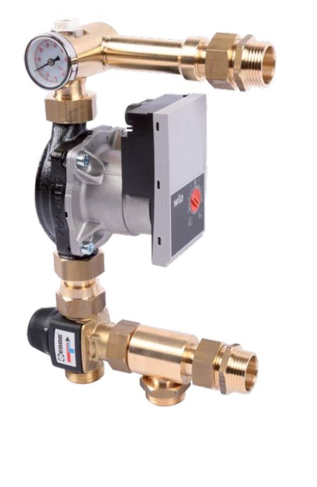 Pump system for PP-GF and brass manifolds
