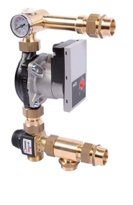 Pump system for PP-GF and brass manifolds